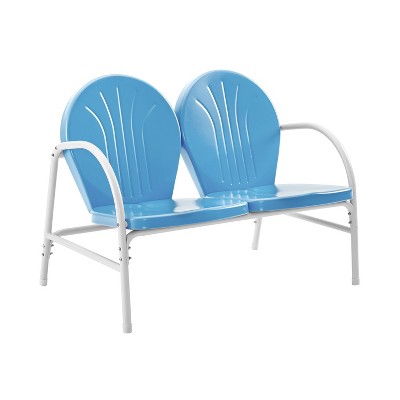 Griffith Outdoor Loveseat - Sky Blue - Crosley