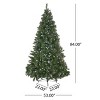 GDFStudio 7 Foot Mixed Spruce Pre Lit/Unlit Hinged Artificial Christmas Tree with Red Berry Frosted Branches and Frosted Pinecones - 3 of 4