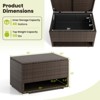 Tangkula 48 Gallon PE Wicker Rattan Deck Box w/ Shoe Rack Outdoor Storage Bin w/ Protective Liner - 3 of 4