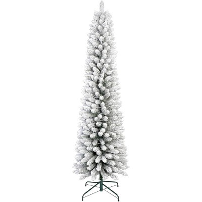 Artificial Christmas Tree, Pre-Lit Pencil Christmas Tree,Dual LED Light, Xmas Tree Holiday Decoration for Home, Office, Party