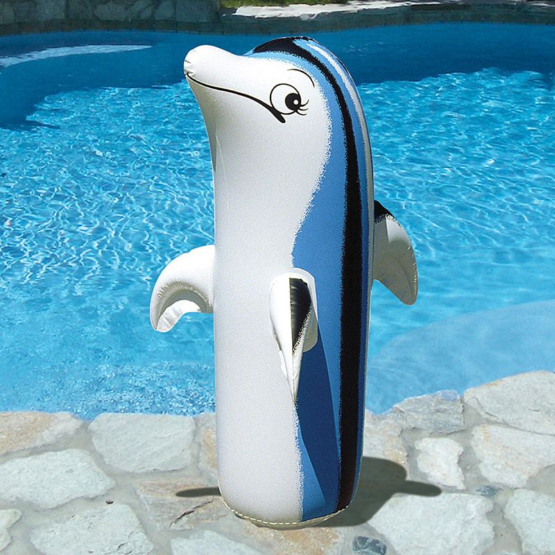 Poolmaster 36" Inflatable Dolphin Toy Pool and Spa Accessory - Blue/White, 2 of 3