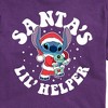 Men's - Lilo and Stitch - Santas Lil Helper Christmas Short Sleeve Graphic T-Shirt - 2 of 4