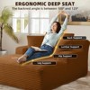 Aukfa Corduroy Sleeper Sofa Bed & Cloud Lounge Chair,No Assembly, Deep Seat, Armrests, 2 Pillows | Boneless Upholstered Chaise for Indoor Comfort - 4 of 4