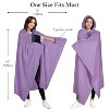 Catalonia Women Hooded Wearable Blanket Cape Cardigan Cloak Wrap Shawls Snuggy Fuzzy Fleece Cape with Hand Pockets, Woman Cozy Gift Plush Throw Wrap - 4 of 4