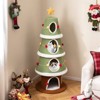 Costway 61”Large Christmas Cat Tree with 4 Condos, Sisal Carpet, Dangling Ball, Spring Toy - 3 of 4