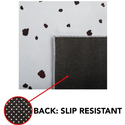 Ivory and Black Faux Hide Washable Area Rug