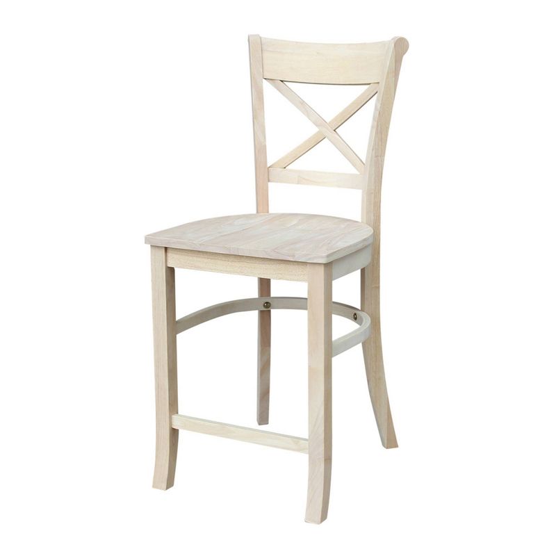 24&#34; Charlotte Counter Height Barstool Unfinished - International Concepts, 3 of 12