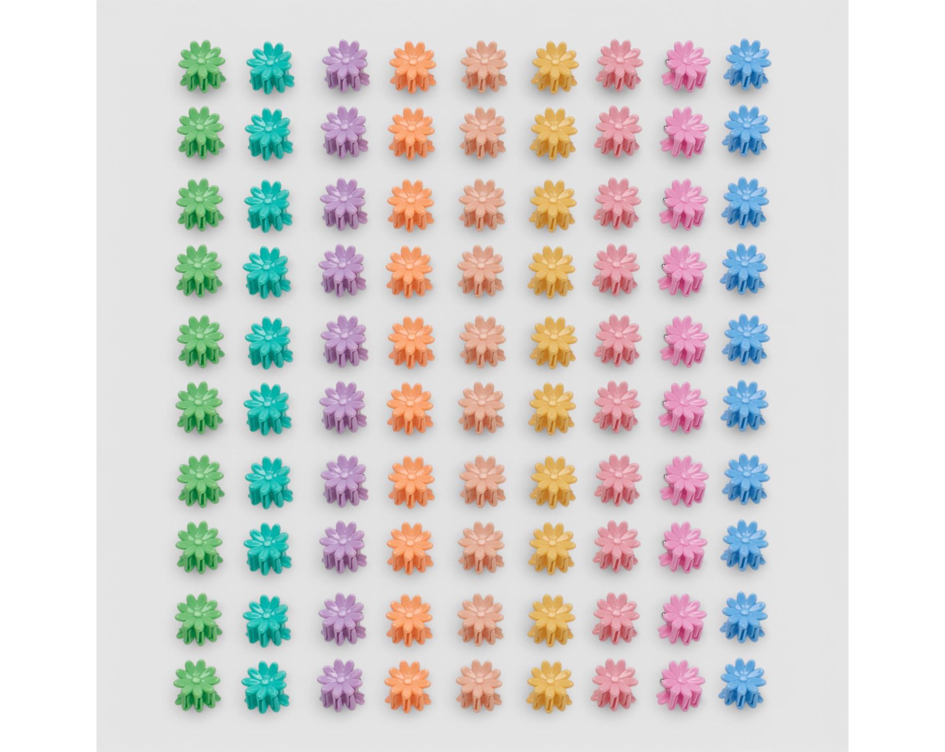 Willow & Ruby 200pc Mini Daisy Hair Claw Clip Set - Assorted Multicolor