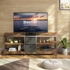 Bestier TV Stand for 55 60 65” TV, Industrial Entertainment Center with Storage & Open Shelves, TV Console Table for Living Room & Bedroom, Rustic - 2 of 4