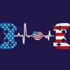Junior's Design By Humans July 4th Flag Heartbeat Video Gamer By Ujangkasep T-Shirt - 2 of 2