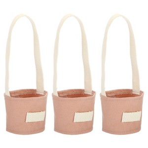 Unique Bargains Reusable Portable Canvas Coffee Cup Sleeve for Hiking 3 Pcs - 1 of 4