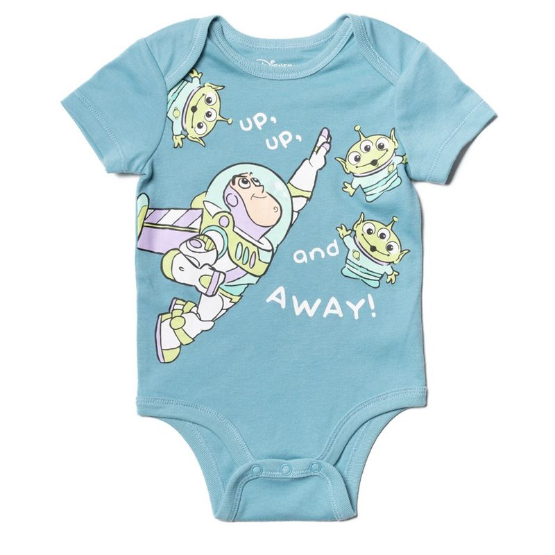 Disney Pixar Monsters Inc. Mike Mickey Mouse Baby Bodysuit Pants and Hat 3 Piece Outfit Set Newborn to Infant, 3 of 8
