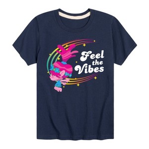 Boys' - Trolls - Poppy Feel The Vibes Short Sleeve Graphic T-Shirt - 1 of 4