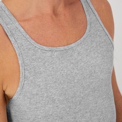 Hanes Men's Ribbed Moisture-Wicking Tank Top Undershirt 6pk - Gray/Black, 4 of 11