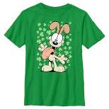 Boy's Garfield St. Patrick's Day Odie Lucky Shamrocks T-Shirt