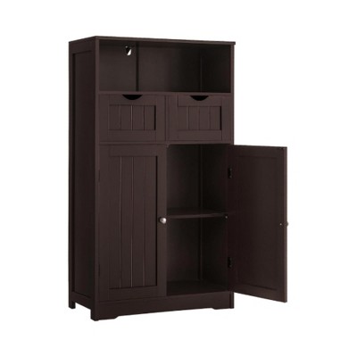Vtec Trading Brown 2-Drawer Bathroom Storage Cabinet