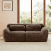 2-Seater Plush Modular Sofa with Ergonomic Design, Anti-Slip Base and Throw Pillows - 3 of 4