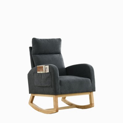 Christopher Knight Home Piper Modern High Backrest Rocking Arm Chair with Two Side Pocket