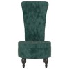 vidaXL High Back Chair Dark green Velvet, Solid wood, Plywood Single - 3 of 4