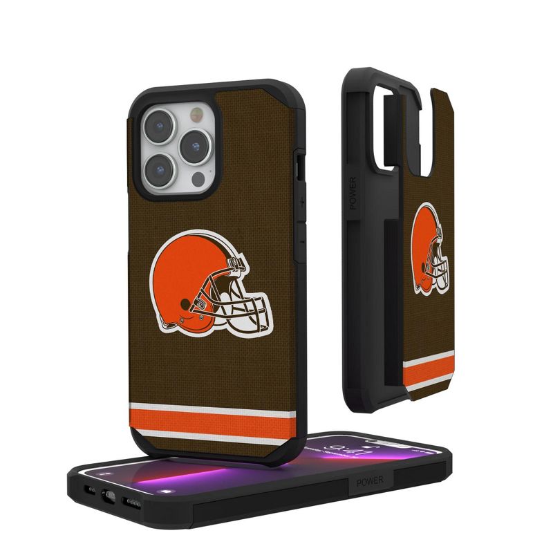 Keyscaper Cleveland Browns Stripe Rugged Phone Case, 1 of 2