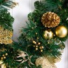Nearly Natural 9' Pre-Lit Artificial Golden Frosted Christmas Garland with Pinecones Berries and Ornaments - 3 of 4