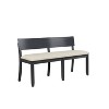 Boraam Capella Cream Fabric Dining Height Bench - 2 of 4