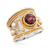 Ross-Simons 2.20 Carat Garnet and 3mm Cultured Pearl Ring in Sterling Silver and 18kt Gold Over Silver - 4 of 4