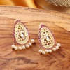SOHI Women's Magenta Pink The Zayna Drop Earrings - 2 of 4