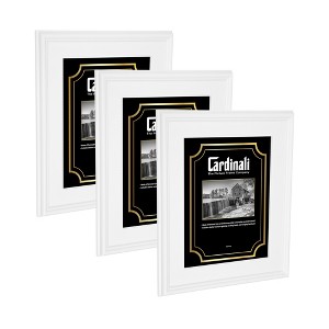 Cardinali Plein Air, White 8x10" Picture Frame with Acrylic Glazing & Cardboard Backing, for Photography or Canvas Frame, 3 Wide Moulding, 1/2 Rabbet - 1 of 4