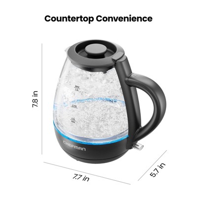 Chefman 1L Rapid-Boil Kettle with Automatic Shutoff - Black