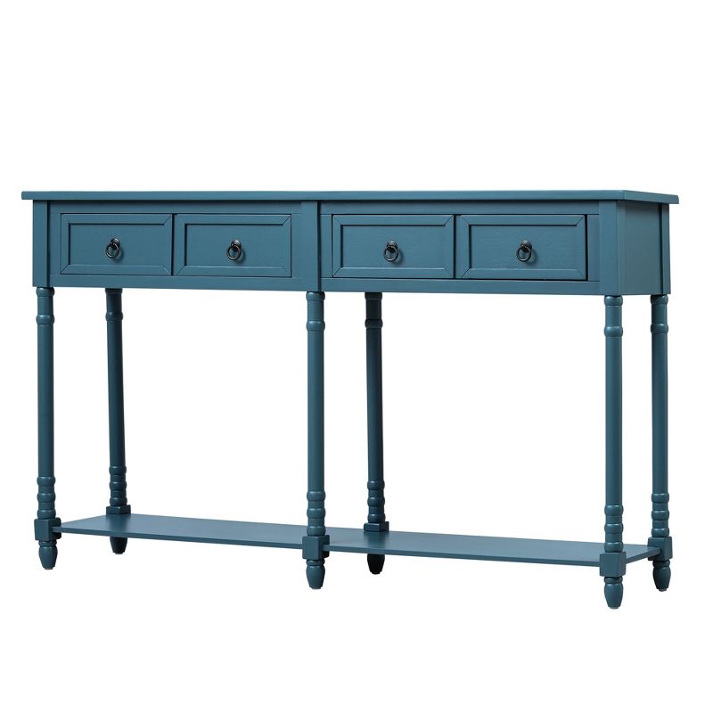 Rectangular Console Table with Drawers and Long Shelf-ModernLuxe, 3 of 6