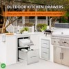 Outdoor Kitchen Drawers w/ Paper Towel Holder 13" W x 20.5" H x 23" D/16" W x 21" H x 23" D Triple BBQ - 2 of 4