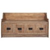 Garrettville Storage Bench Brown - Signature Design by Ashley: Solid Wood, Entryway, Ottoman, End-of-Bed - 3 of 4