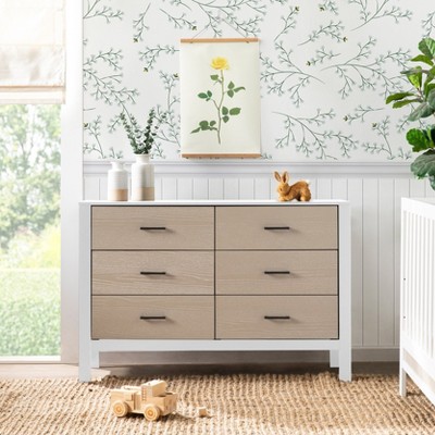 Image of Carter's by daVinci Radley 6-Drawer Dresser - White & Coastwood