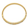 Black Bow Jewelry 14k Yellow Gold & White Rhodium Graduated Diamond Cut Bangle Bracelet - 2 of 4