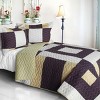 Slickblue Full/Queen Quilt Set, Vermicelli Quilted Patchwork, Reversible, Full/Queen, Multiple Color & Designs, 3pc - 4 of 4