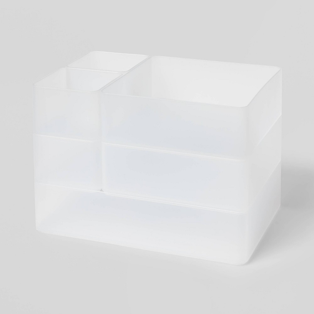 6pc Plastic Drawer Organizer Clear - Brightroom™: Desk & Office Organization Set, Clear Desk Drawer Organizers