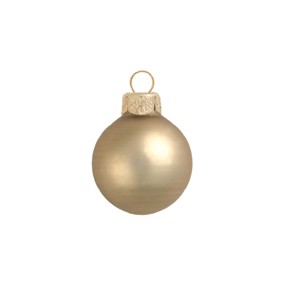Northlight Mini Matte Finish Glass Christmas Ball Ornaments - 1.5" (40mm) - Antique Gold - 40ct - 1 of 2