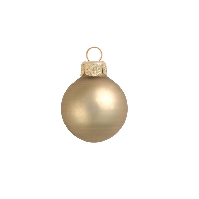 Northlight 40ct Gold Matte Finish Glass Christmas Ball Ornaments 1.5" (40mm), 1 of 3