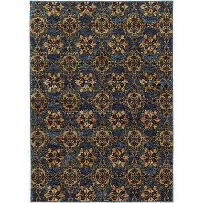 Oriental Weavers Andorra 6883C Blue/ Gold Indoor Area Rug - 1'10" x 3'2"