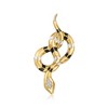 Ross-Simons Sterling Silver and 18kt Gold Over Sterling Snake Pin/Pendant With Black and White Enamel - 4 of 4