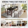 KWPZQEB Mid Century Chairs Set, Modern Bar Stools w/ Back & Upholstered, Leisure Counter Stools w/ Solid Wood Legs for Kitchen Island,Dining Room - 3 of 4