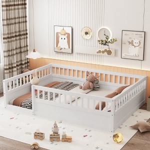 Floor Bed for Children Bedroom, Boys Girls, Kids Playroom - 1 of 4