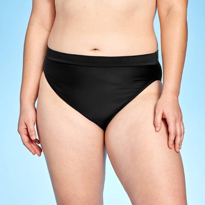 black high leg high waisted bikini bottoms