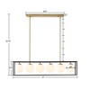 Helena 6-Light Frosted Glass Globe Linear Chandelier - 2 of 4