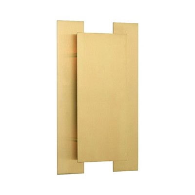 Satin Brass 2-Light Wall Sconce with Solid Brass Shade