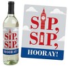 Big Dot of Happiness Cheerio, London - British UK Party Decorations for Women and Men - Wine Bottle Label Stickers - Set of 4 - 3 of 4