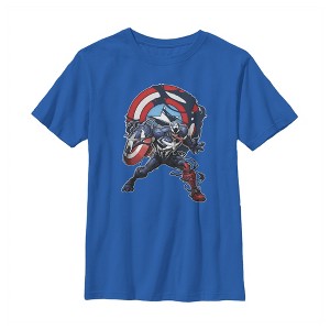 Boy's Marvel Captain Venom Shield Logo T-Shirt - 1 of 4