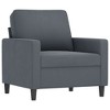 vidaXL Sofa Set Dark Gray Velvet (100% polyester), metal, plywood, foam - 2 of 4