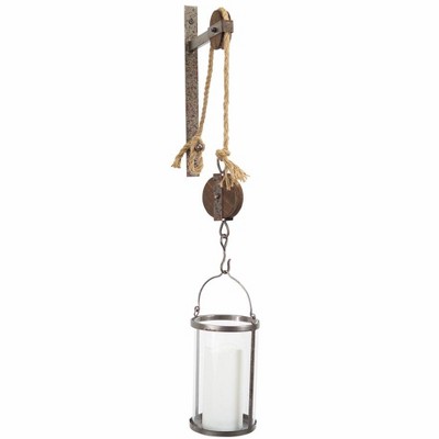 Melrose Industrial Pulley Mounted Candleholder
